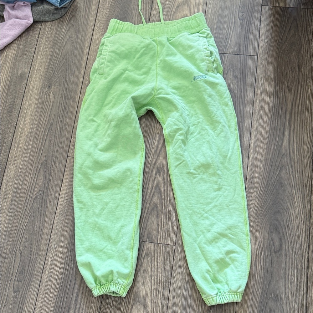 Awake  Green Joggers size small medium unisex fashion forward